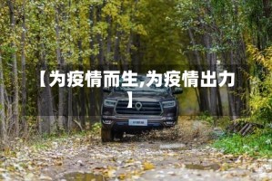 【为疫情而生,为疫情出力】