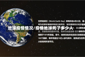 地球疫情情况/疫情地球死了多少人