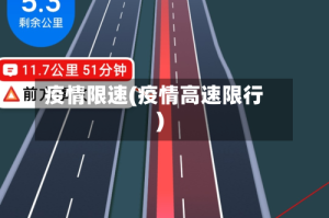 疫情限速(疫情高速限行)