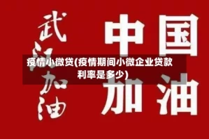 疫情小微贷(疫情期间小微企业贷款利率是多少)