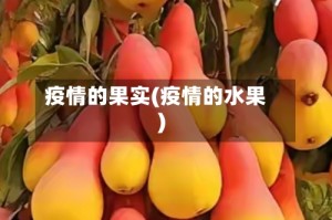 疫情的果实(疫情的水果)