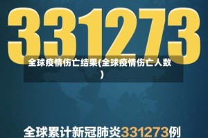 全球疫情伤亡结果(全球疫情伤亡人数)