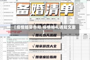 【疫情婚宴告知,疫情婚礼通知文案】