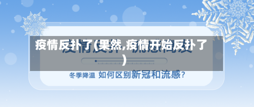 疫情反扑了(果然,疫情开始反扑了)-第1张图片