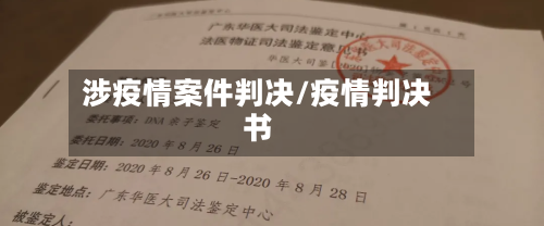 涉疫情案件判决/疫情判决书-第3张图片