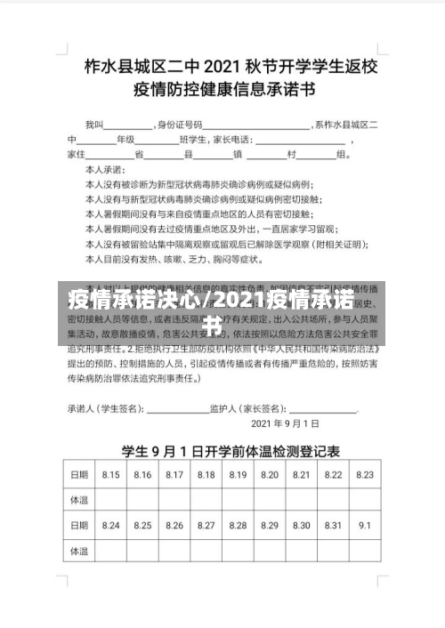 疫情承诺决心/2021疫情承诺书-第1张图片
