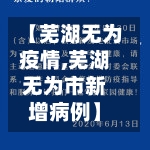 【芜湖无为疫情,芜湖无为市新增病例】-第1张图片
