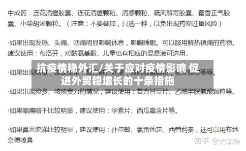 抗疫情稳外汇/关于应对疫情影响 促进外贸稳增长的十条措施-第1张图片