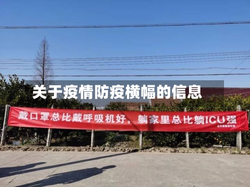 关于疫情防疫横幅的信息-第2张图片