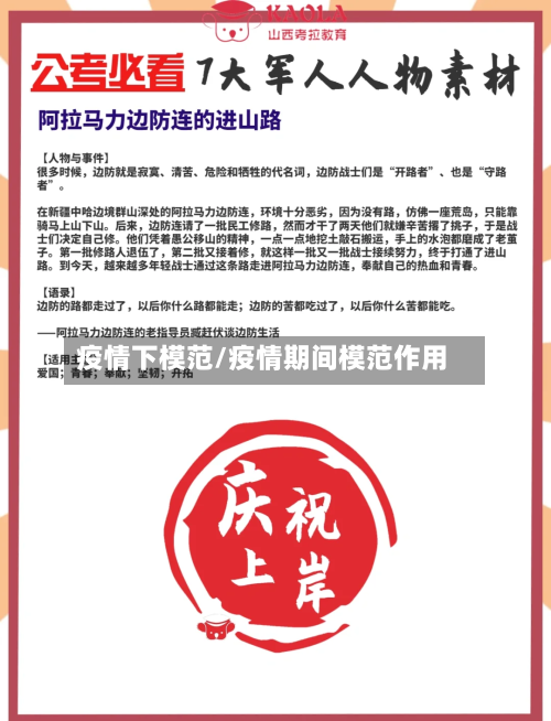 疫情下模范/疫情期间模范作用-第3张图片