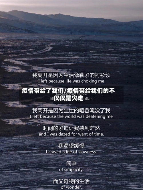 疫情带给了我们/疫情带给我们的不仅仅是灾难-第1张图片
