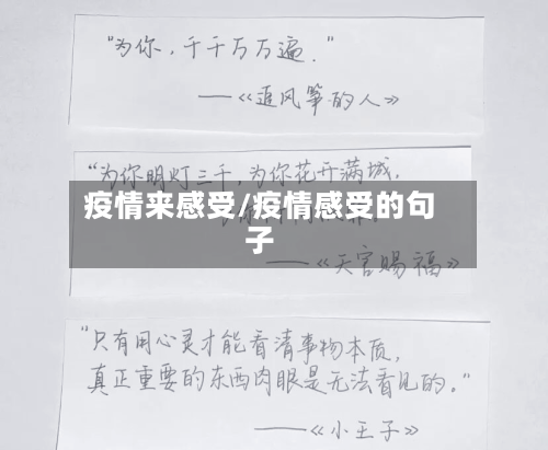 疫情来感受/疫情感受的句子-第1张图片