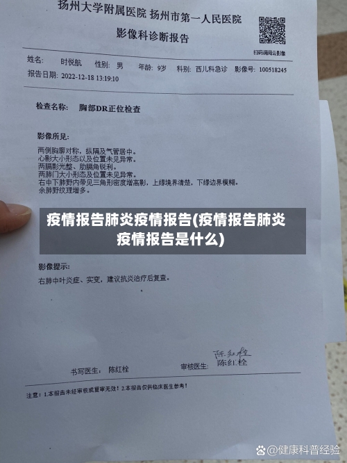 疫情报告肺炎疫情报告(疫情报告肺炎疫情报告是什么)-第2张图片