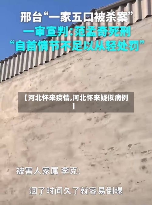 【河北怀来疫情,河北怀来疑似病例】-第1张图片