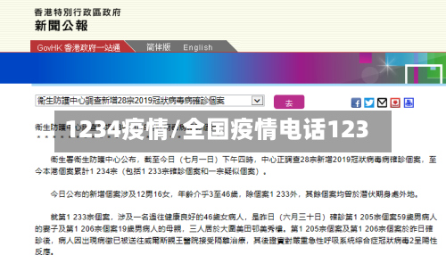 1234疫情/全国疫情电话123-第1张图片