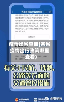 疫情出省查询(各省疫情出行政策哪里查看)-第1张图片