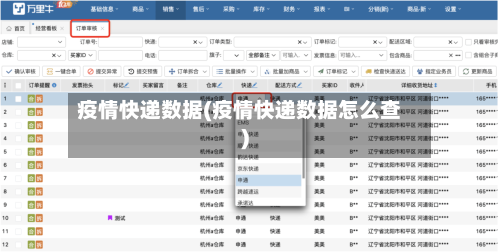 疫情快递数据(疫情快递数据怎么查)-第1张图片